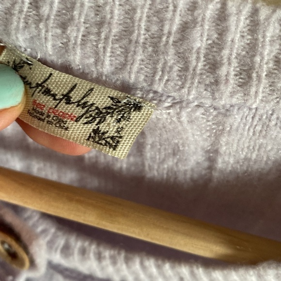 Free People Around the Clock Pullover Oversize Sweater Tunic Lavender Size XS - Picture 8 of 16